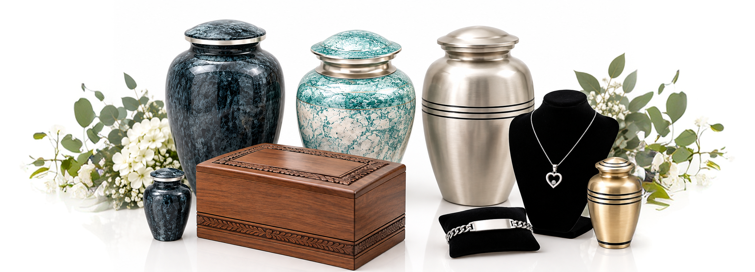 Cremation urns and memorial products